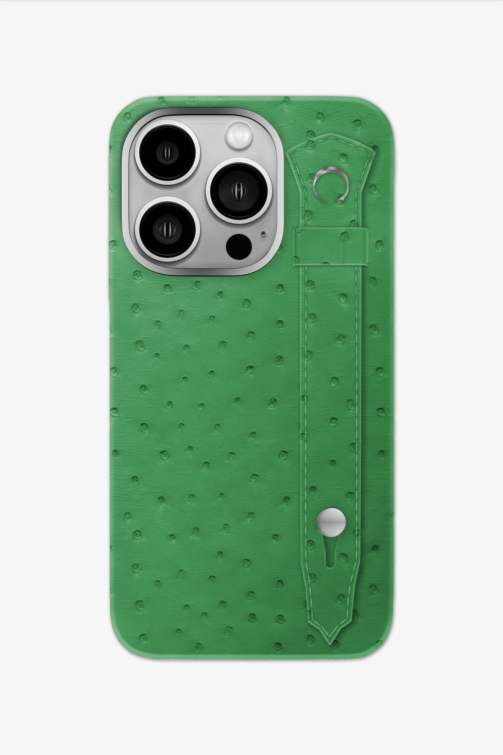 Ostrich Strap Case for iPhone 16 Pro - Green Emerald / Green Emerald - zollofrance