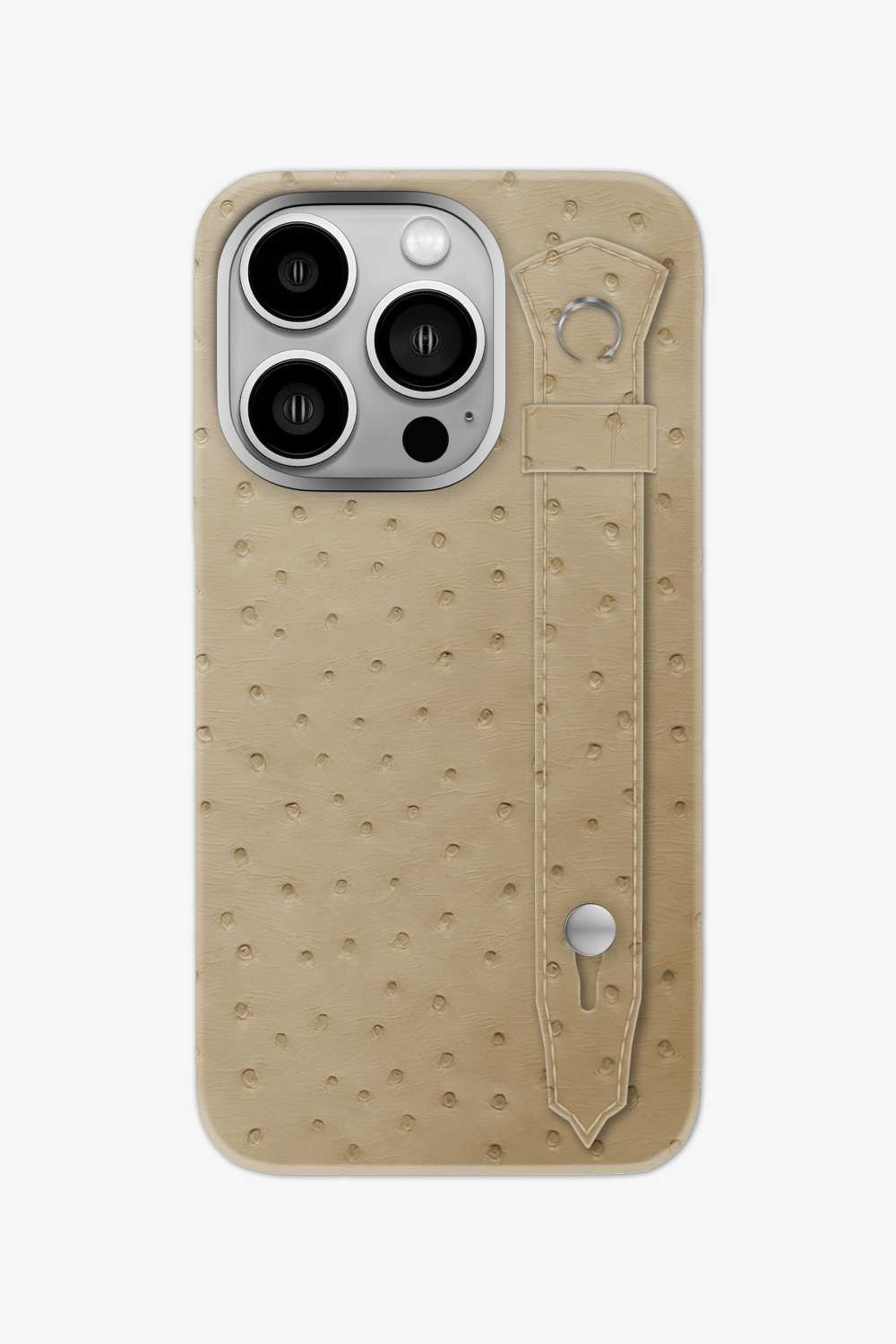 Ostrich Strap Case for iPhone 16 Pro - Vanilla / Vanilla - zollofrance