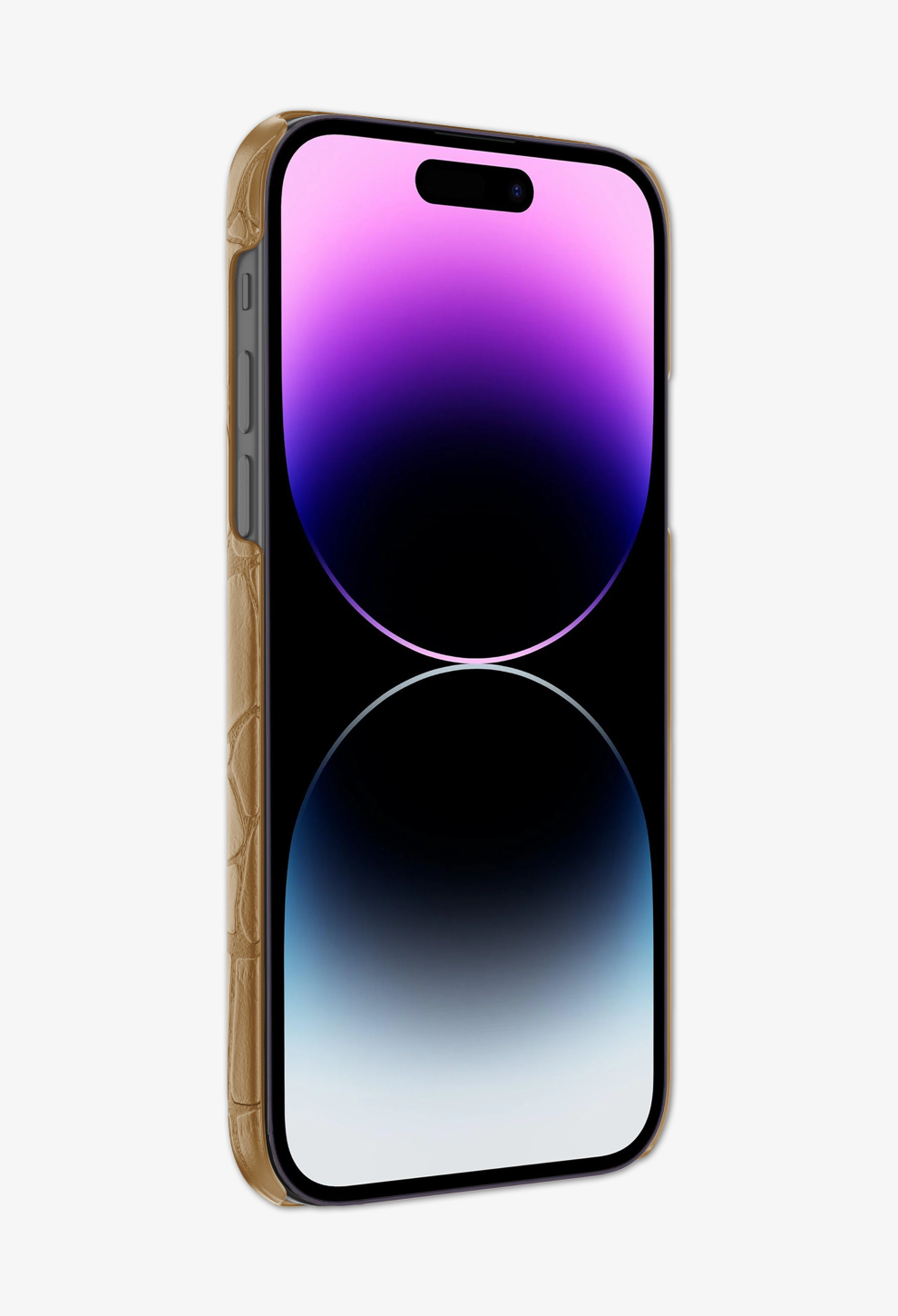 Cream Alligator Double Headed Strap Case for iPhone 14 Pro - Cream Alligator Double Headed Strap Case for iPhone 14 Pro - zollofrance