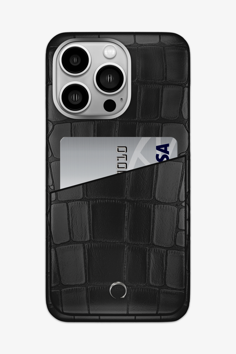 Alligator Pocket Case for iPhone 15 Pro Max - Black / Black - zollofrance