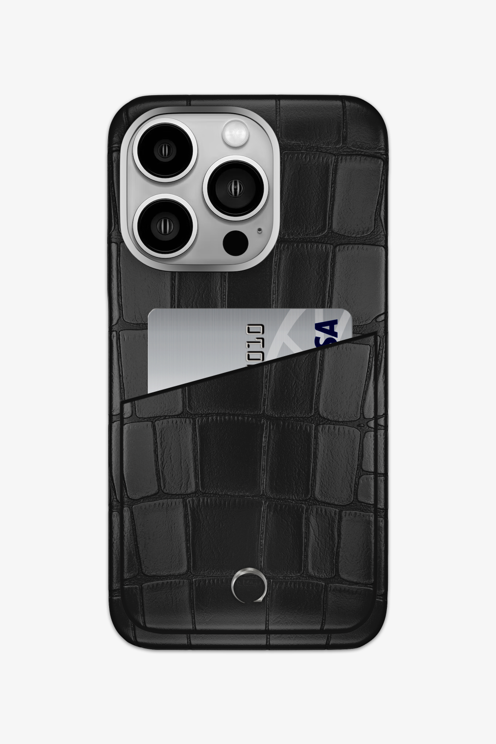 Alligator Pocket Case for iPhone 15 Pro - Black / Black - zollofrance