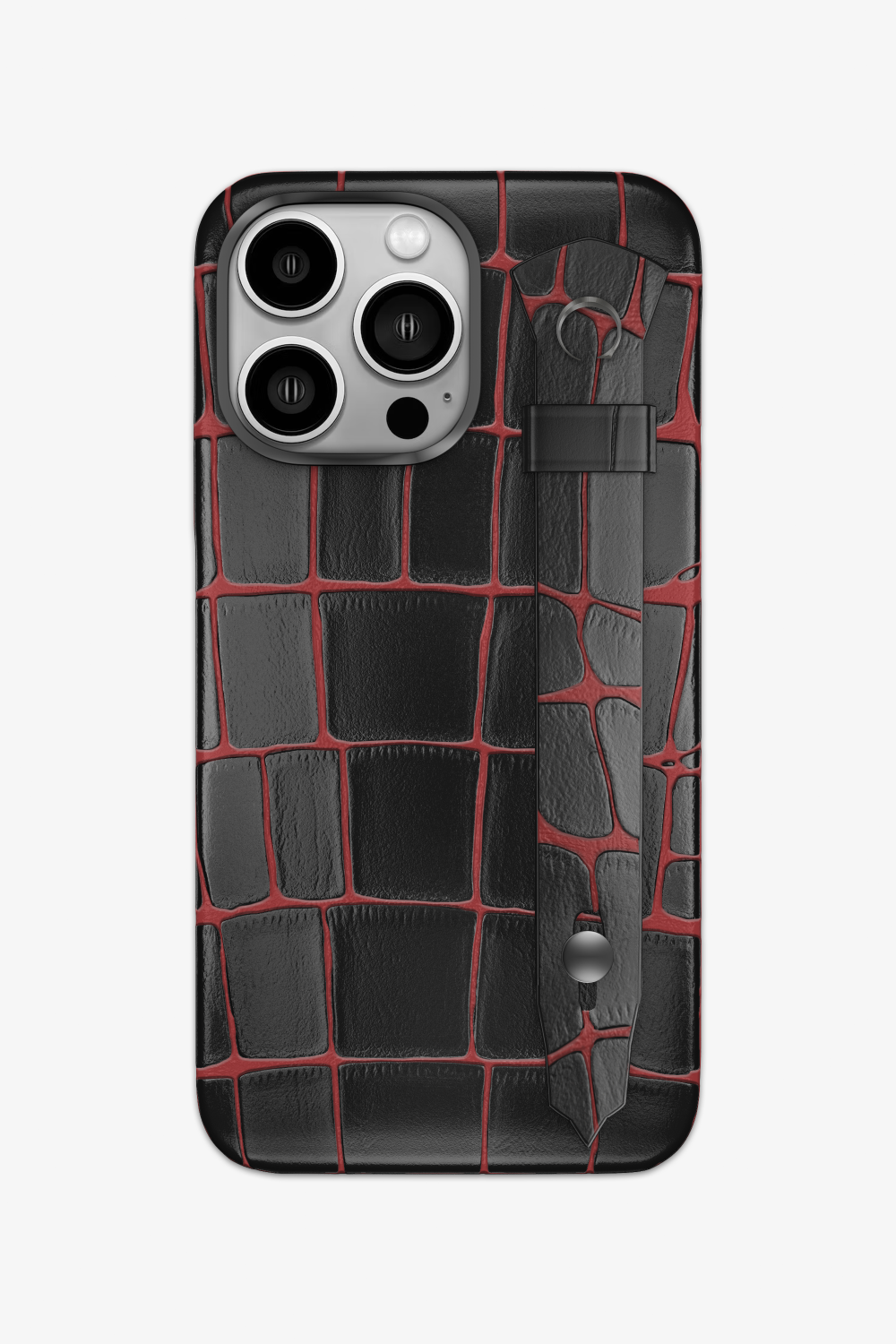 Dual Tone Exotic Alligator Strap Case for iPhone 15 Pro - Dual Tone Exotic Alligator Strap Case for iPhone 15 Pro - zollofrance