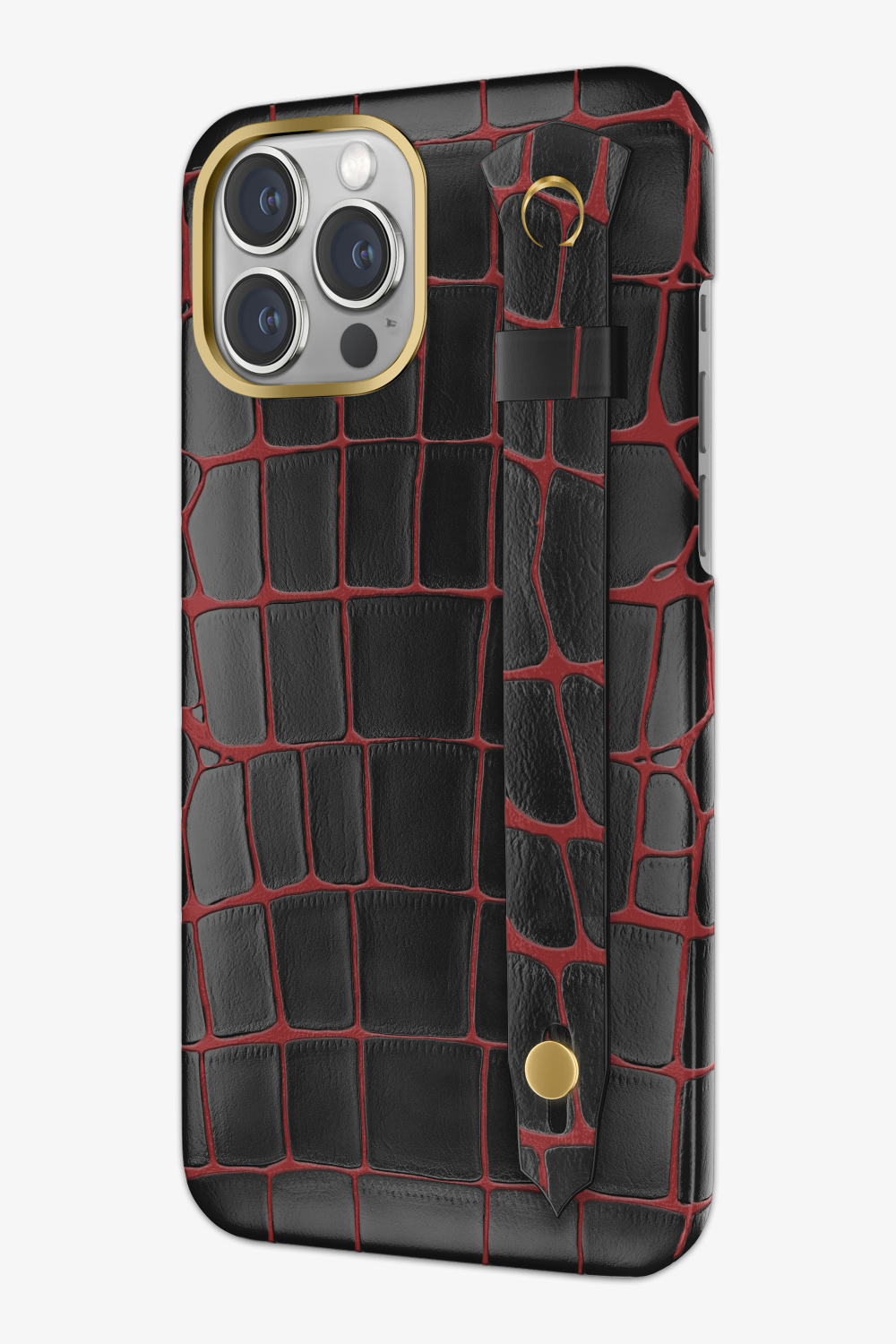 Dual Tone Exotic Alligator Strap Case for iPhone 15 Pro Max - Dual Tone Exotic Alligator Strap Case for iPhone 15 Pro Max - zollofrance