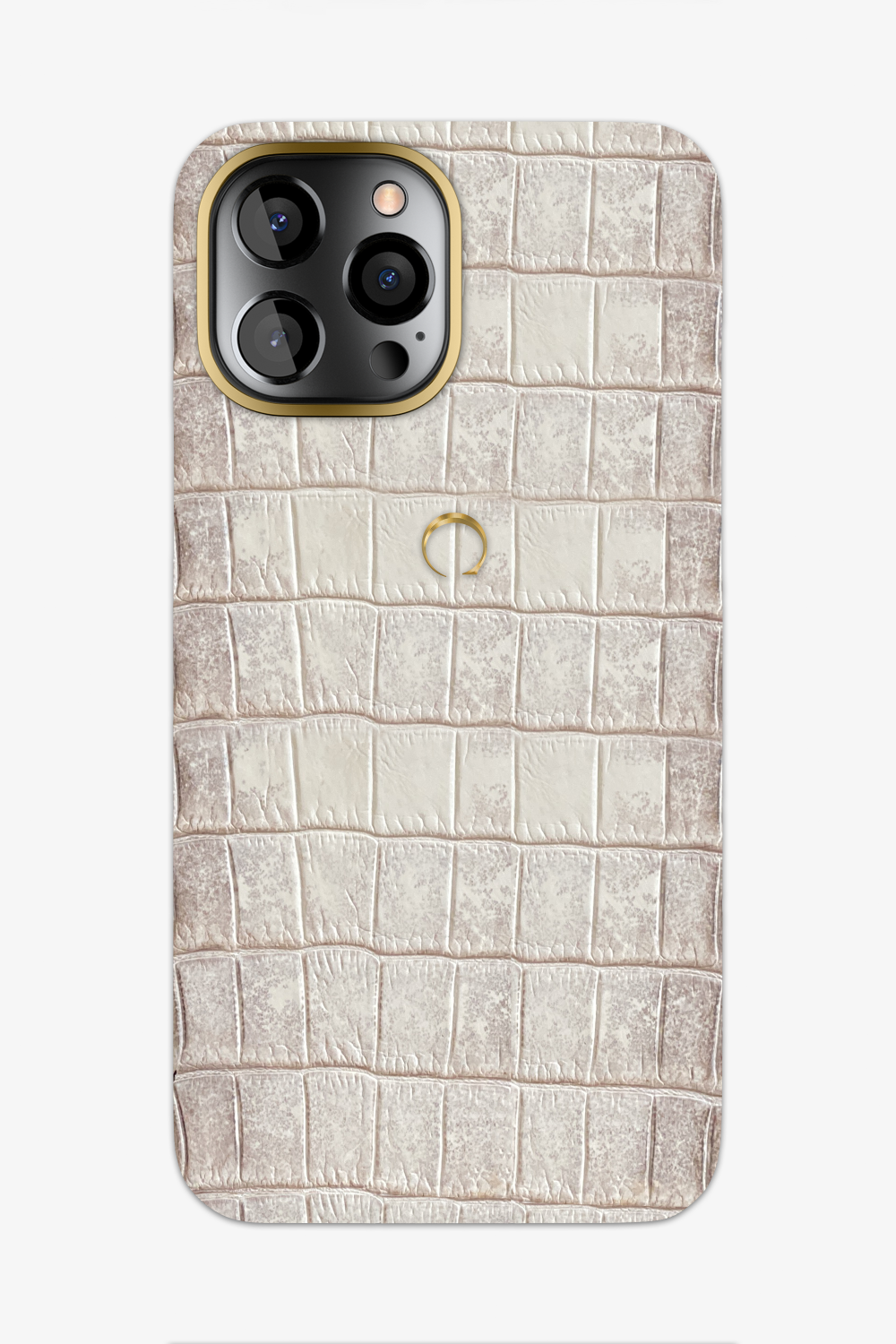 Himalayan Alligator Case for iPhone 15 Pro Max - Gold / White - zollofrance