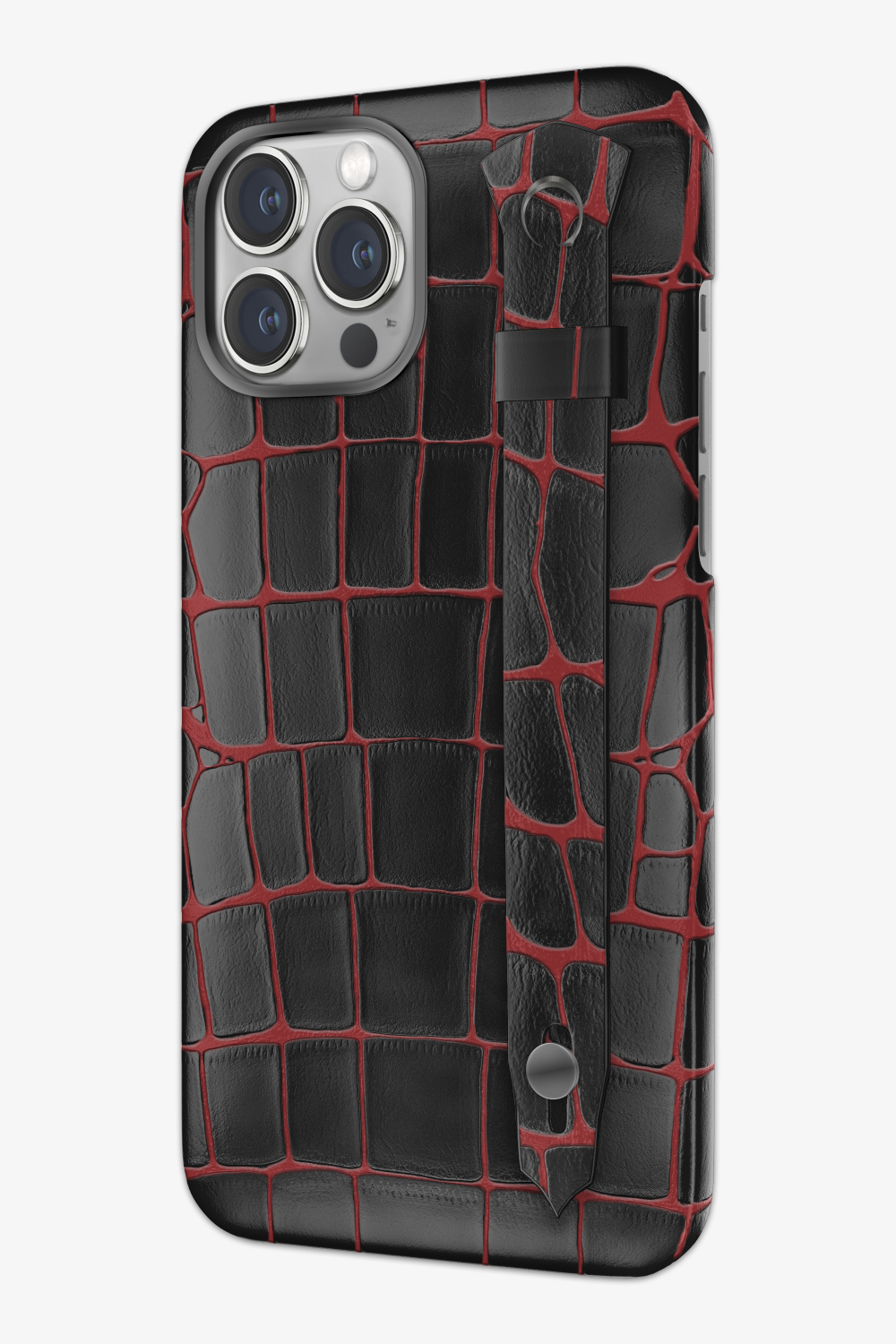 Dual Tone Exotic Alligator Strap Case for iPhone 15 Pro Max - Dual Tone Exotic Alligator Strap Case for iPhone 15 Pro Max - zollofrance