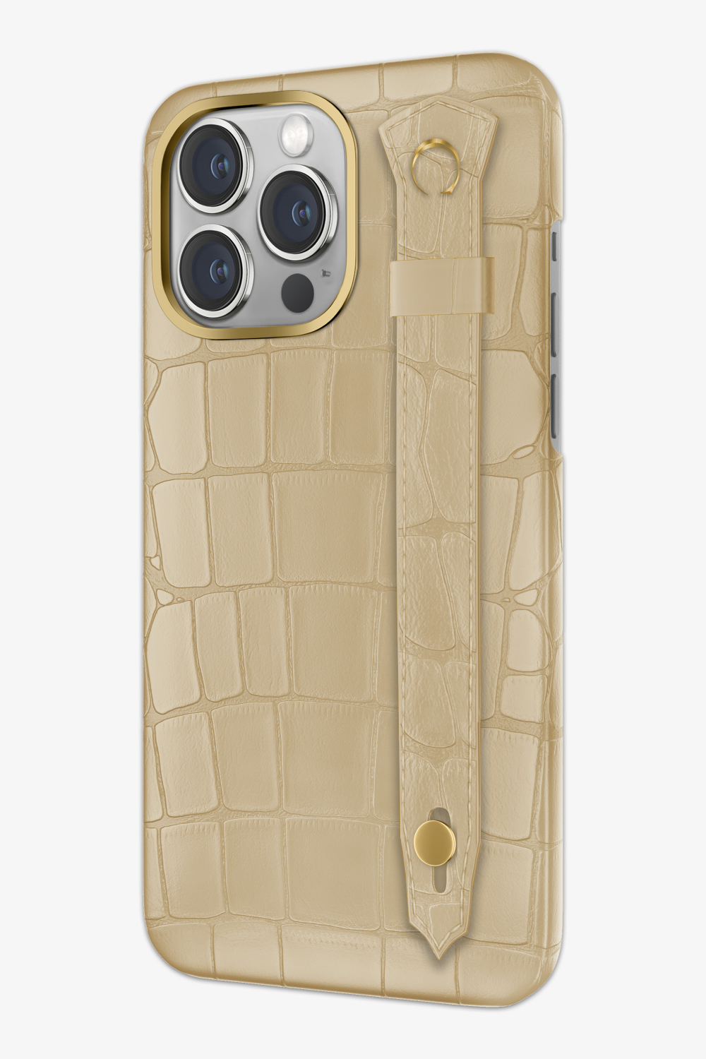 Vanilla Alligator Strap Case for iPhone 15 Pro Max - Vanilla Alligator Strap Case for iPhone 15 Pro Max - zollofrance