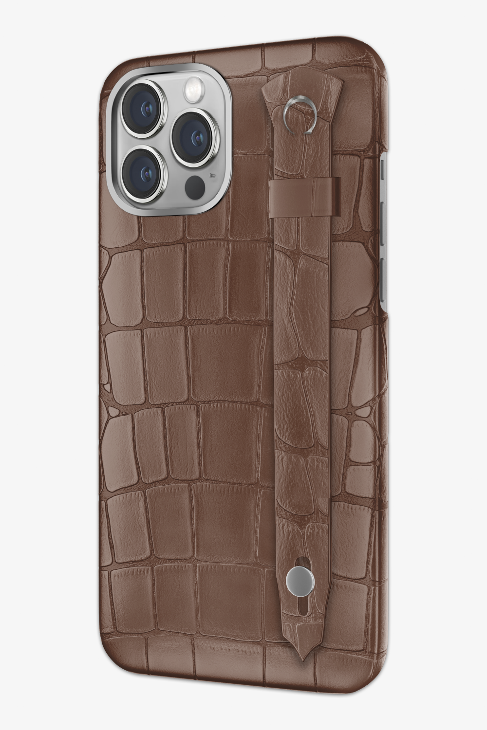 Cocoa Alligator Strap Case for iPhone 15 Pro Max - Cocoa Alligator Strap Case for iPhone 15 Pro Max - zollofrance