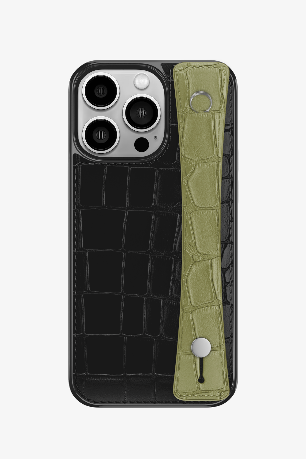 Alligator Sports Strap Case for iPhone 14 Pro - Black / Khaki - zollofrance