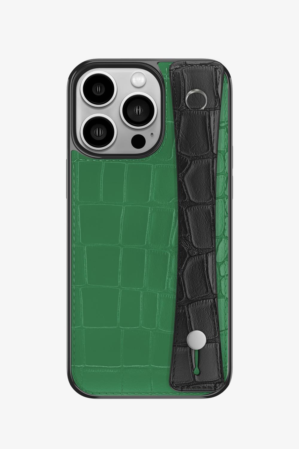 Alligator Sports Strap Case for iPhone 14 Pro - Green Emerald / Black - zollofrance
