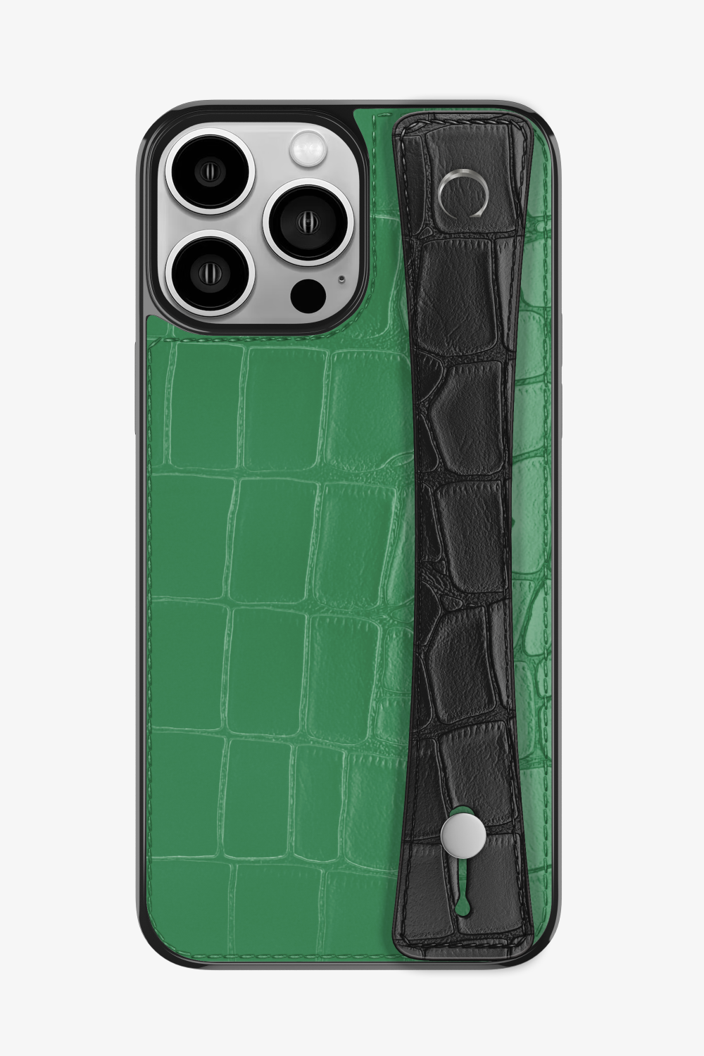 Alligator Sports Strap Case for iPhone 15 Pro Max - Green Emerald / Black - zollofrance