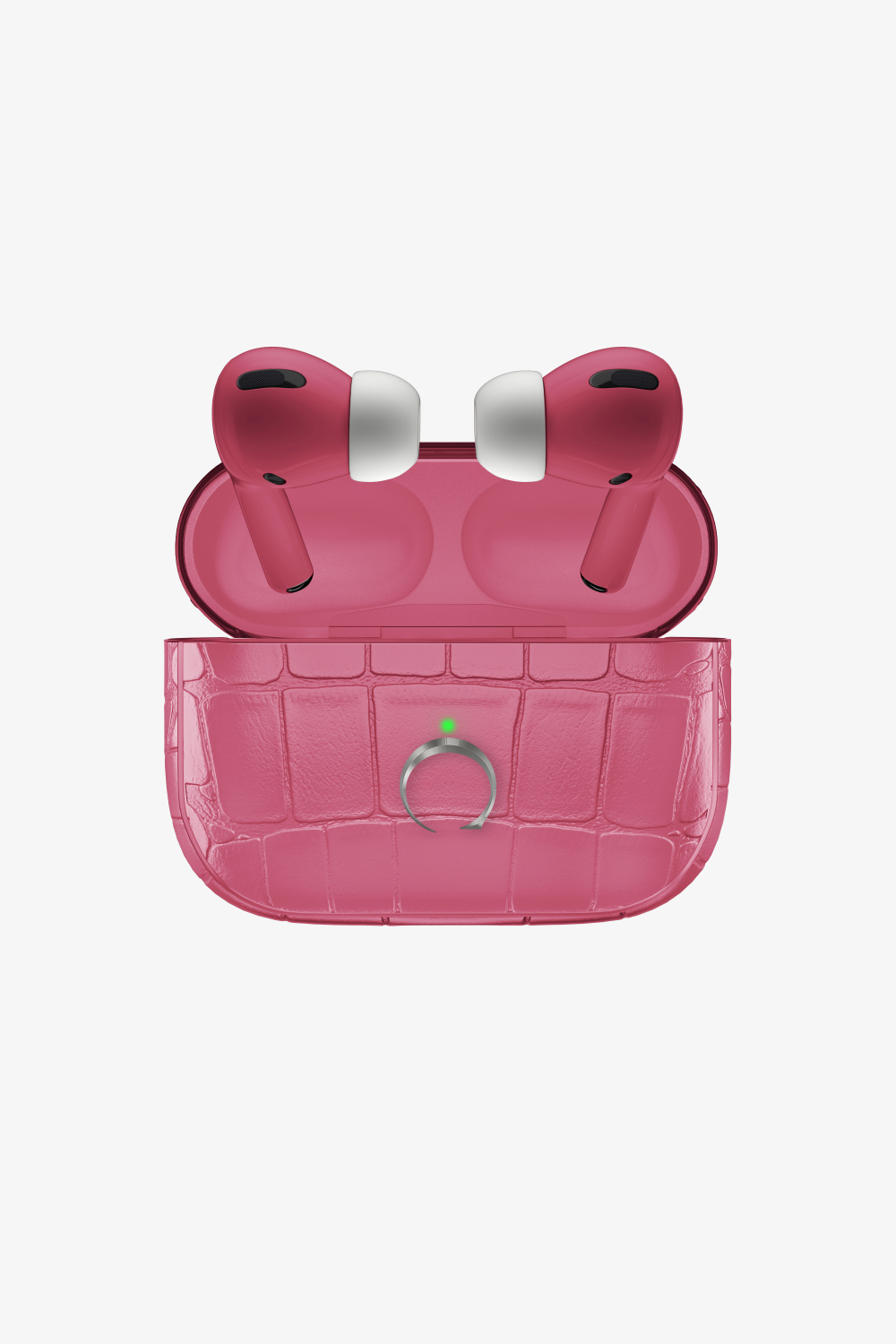 Alligator Airpods Pro 2nd Generation - Stainless Steel / Pink - zollofrance