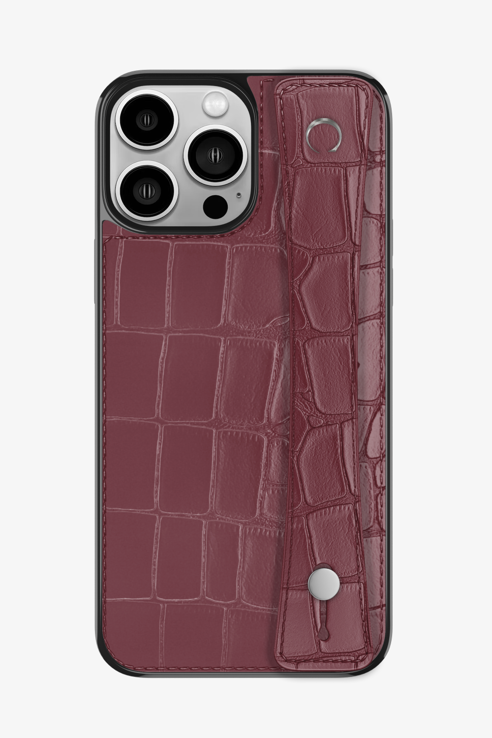 Alligator Sports Strap Case for iPhone 14 Pro Max - Burgundy / Burgundy - zollofrance