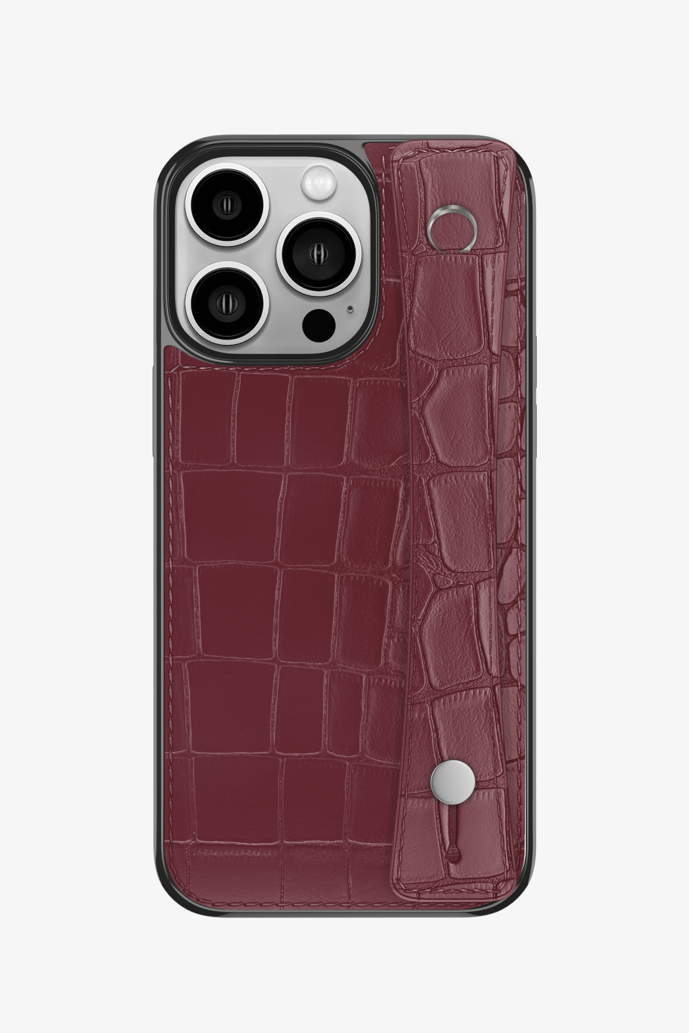 Alligator Sports Strap Case for iPhone 14 Pro - Burgundy / Burgundy - zollofrance