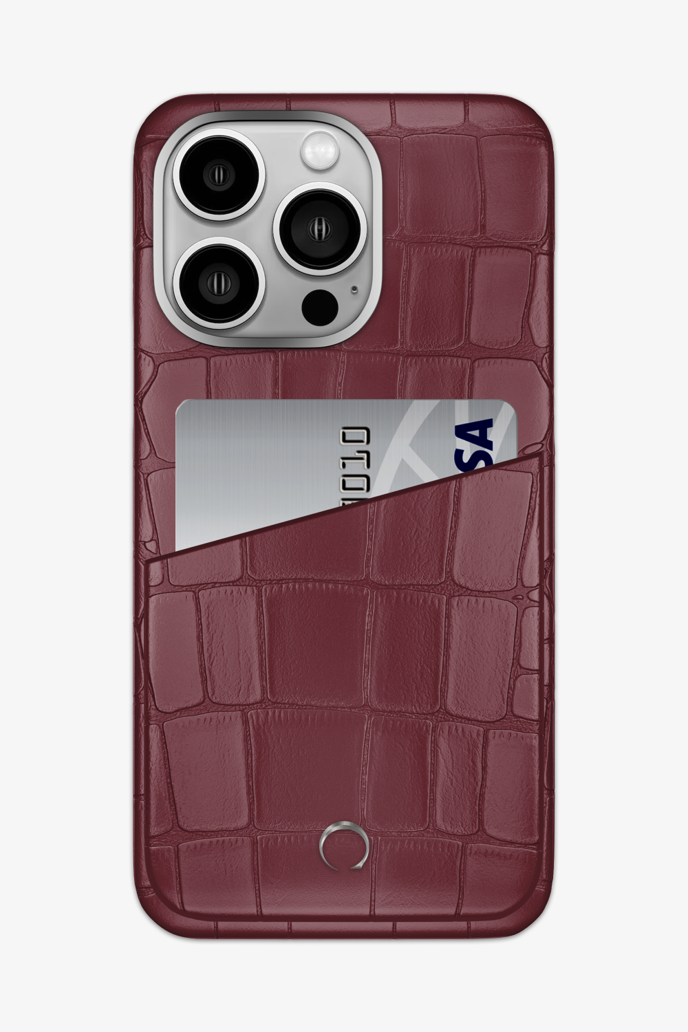 Alligator Pocket Case for iPhone 15 Pro Max - Burgundy / Burgundy - zollofrance