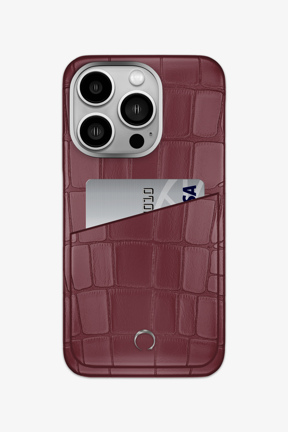Alligator Pocket Case for iPhone 15 Pro - Burgundy / Burgundy - zollofrance