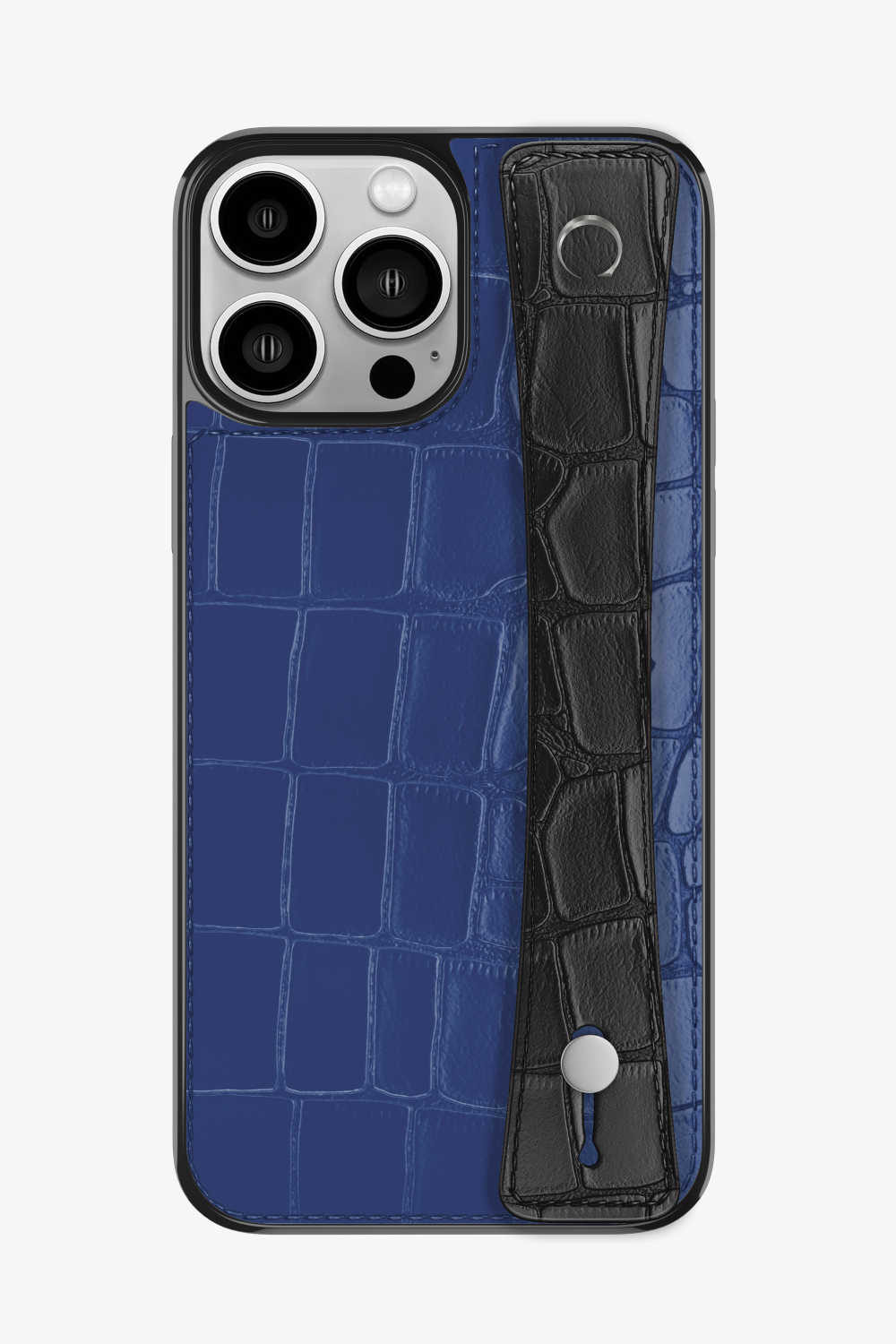 Alligator Sports Strap Case for iPhone 15 Pro Max - Navy Blue / Black - zollofrance