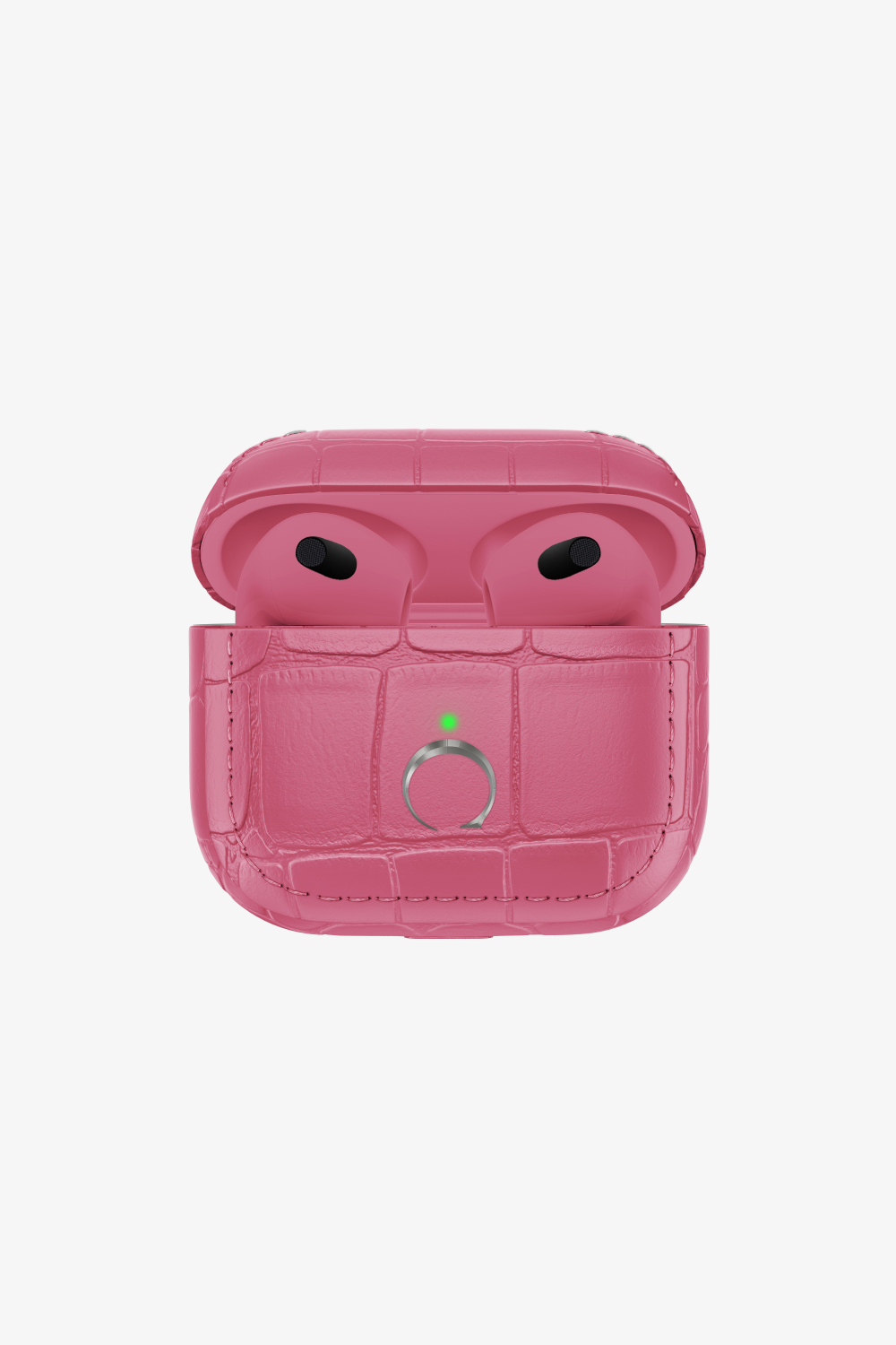 Airpods 3 Alligator - Stainless Steel / Pink - zollofrance