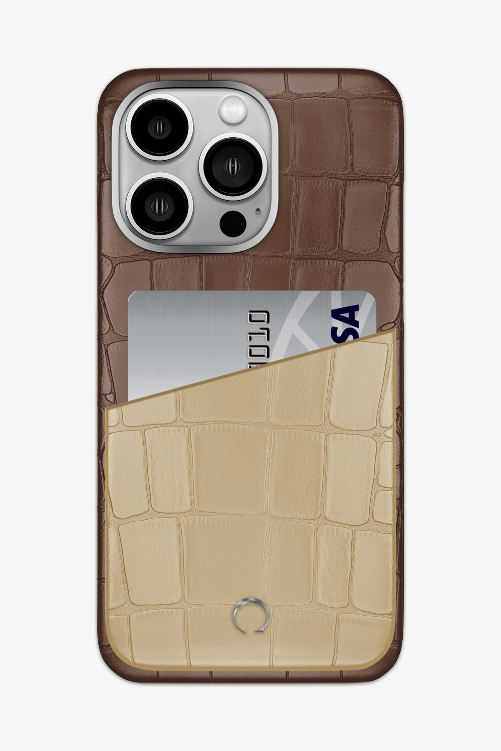 Alligator Pocket Case for iPhone 14 Pro Max - Cocoa / Vanilla - zollofrance