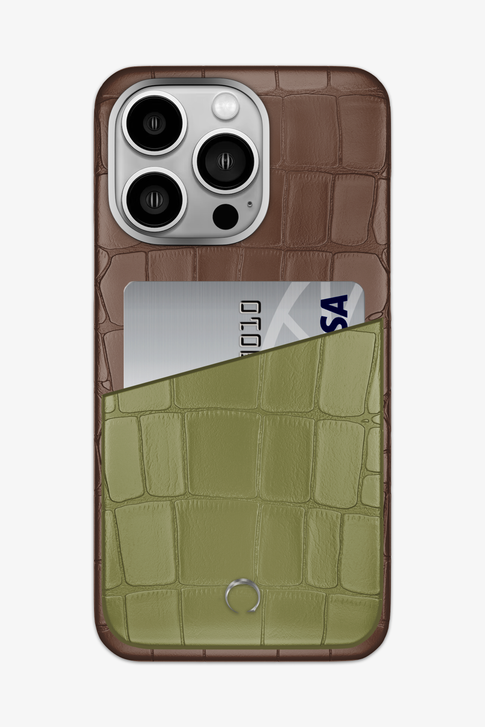Alligator Pocket Case for iPhone 15 Pro Max - Cocoa / Khaki - zollofrance