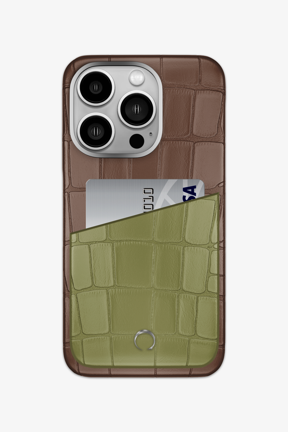 Alligator Pocket Case for iPhone 14 Pro - Cocoa / Khaki - zollofrance