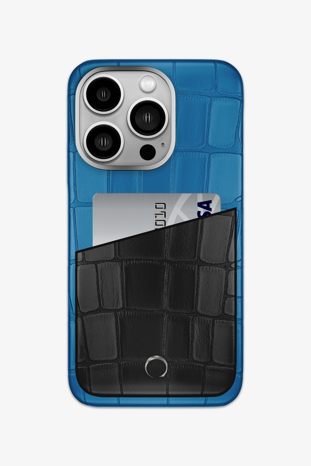 Alligator Pocket Case for iPhone 14 Pro - Blue Lagoon / Black - zollofrance