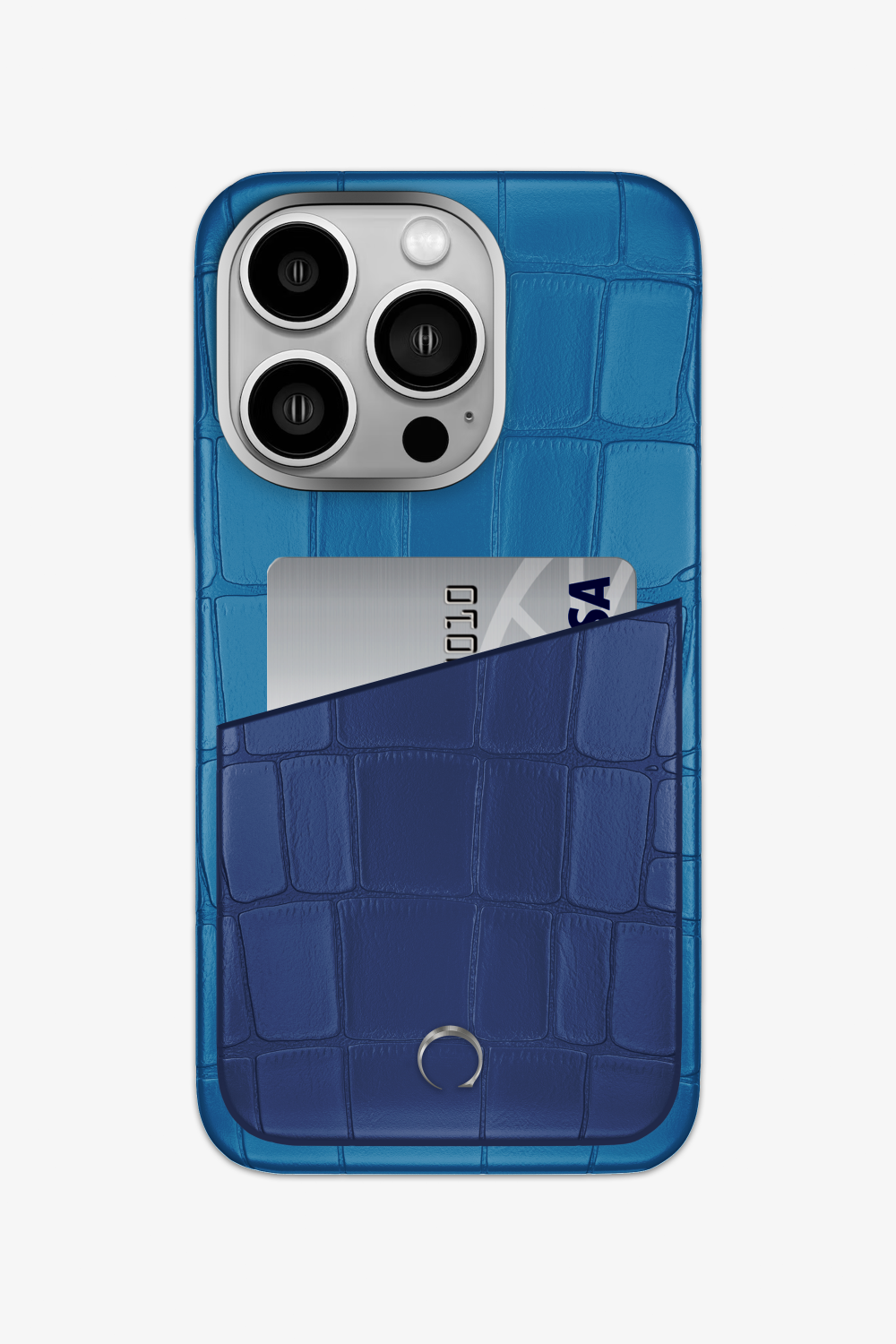 Alligator Pocket Case for iPhone 15 Pro - Blue Lagoon / Navy Blue - zollofrance