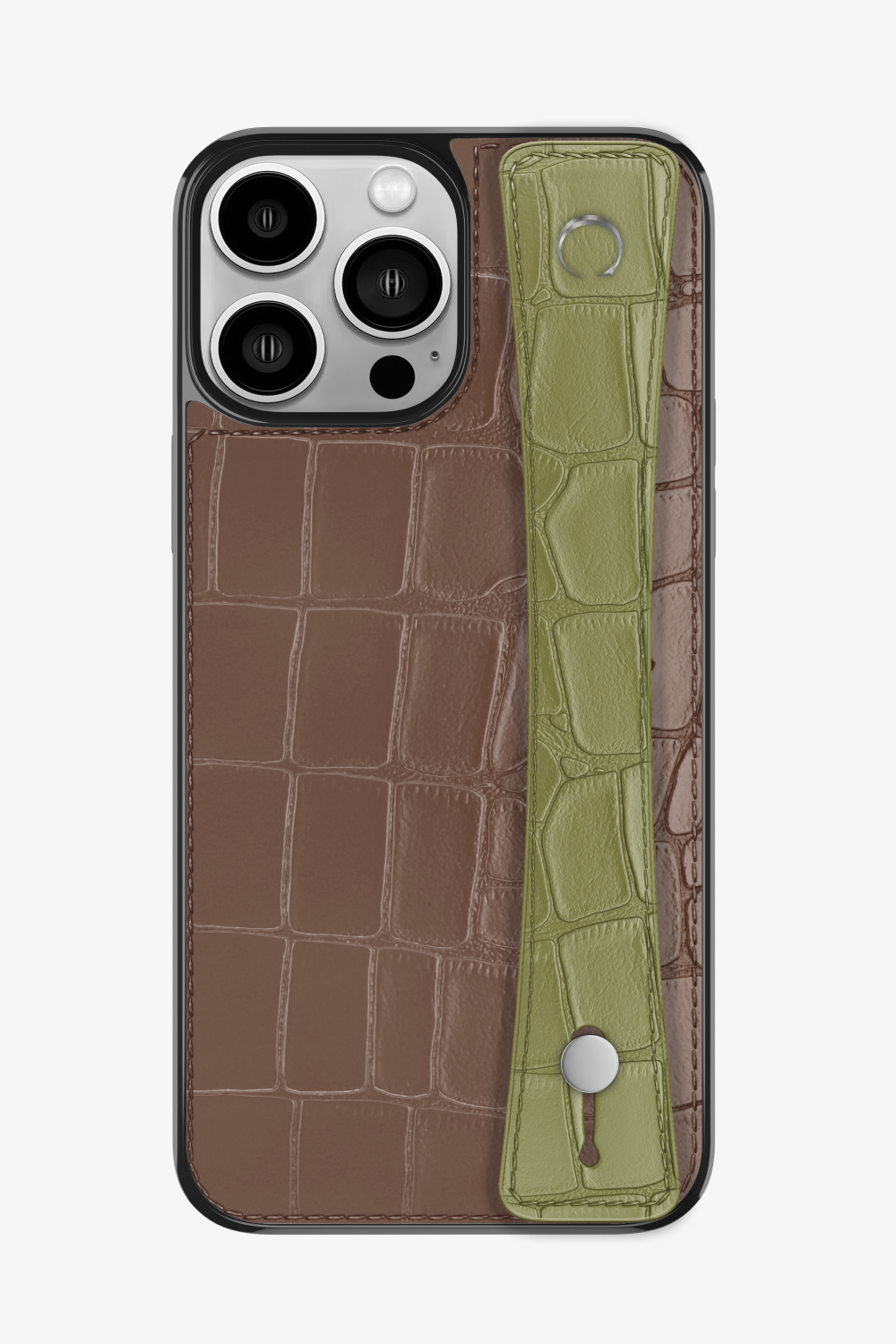 Alligator Sports Strap Case for iPhone 15 Pro Max - Cocoa / Khaki - zollofrance