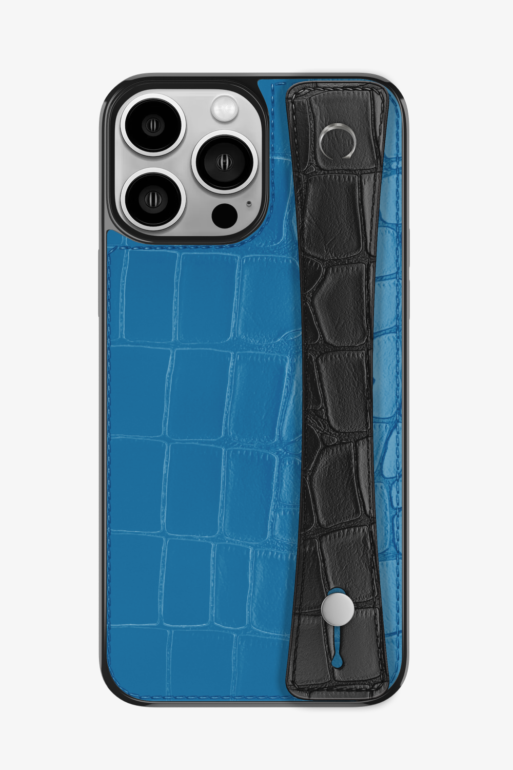 Alligator Sports Strap Case for iPhone 15 Pro Max - Blue Lagoon / Black - zollofrance