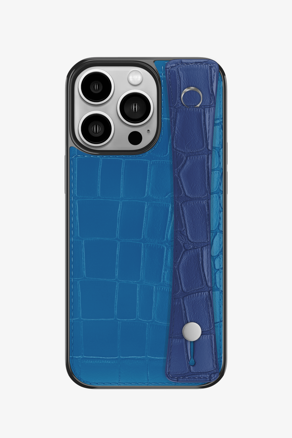 Alligator Sports Strap Case for iPhone 14 Pro - Blue Lagoon / Navy Blue - zollofrance
