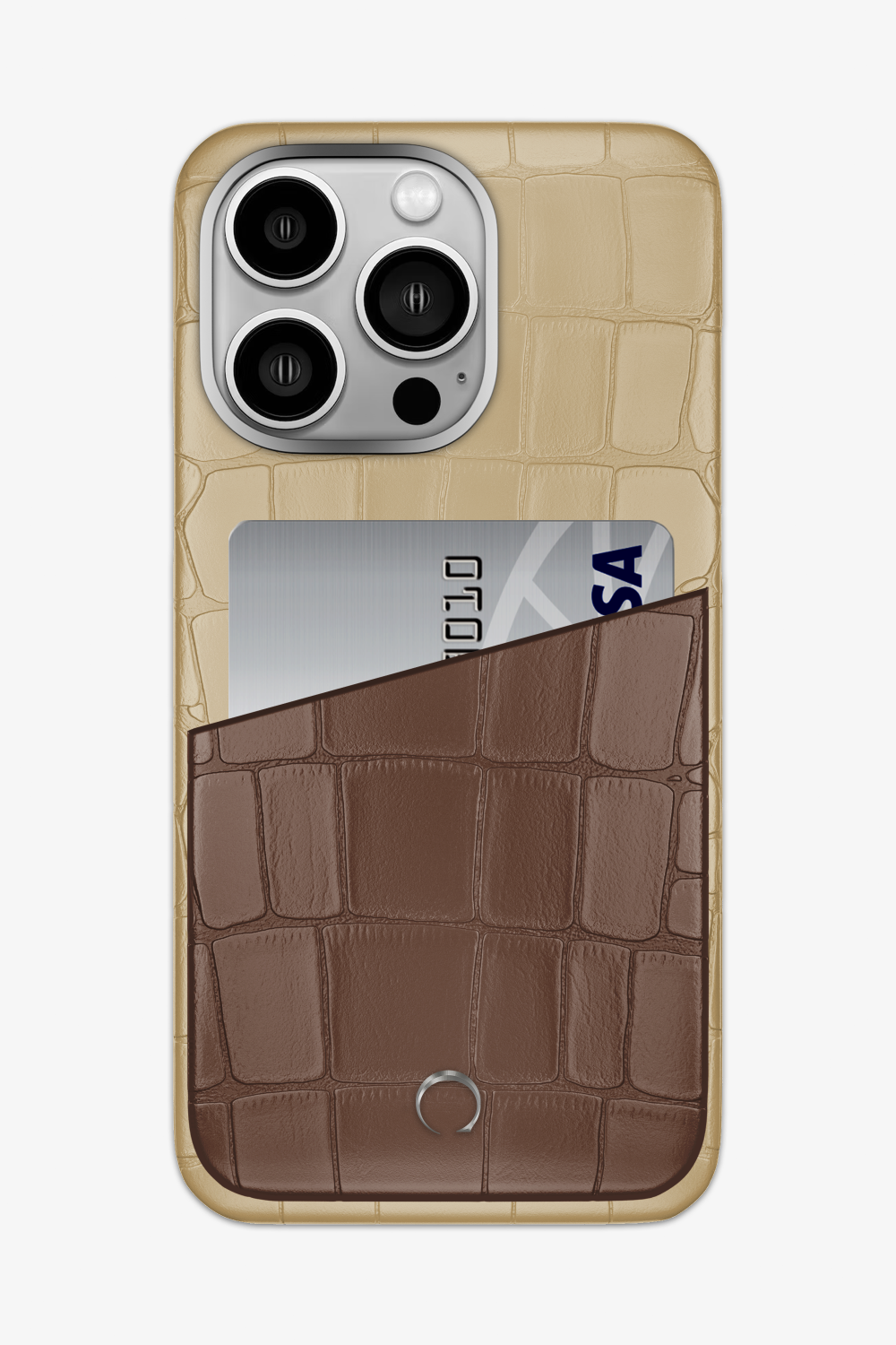 Alligator Pocket Case for iPhone 14 Pro Max - Vanilla / Cocoa - zollofrance