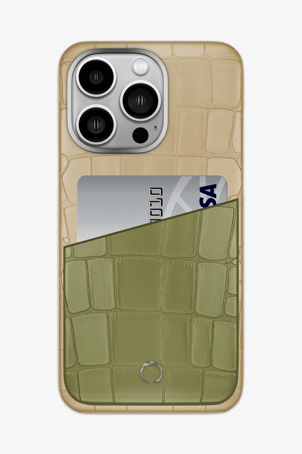 Alligator Pocket Case for iPhone 14 Pro Max - Vanilla / Khaki - zollofrance