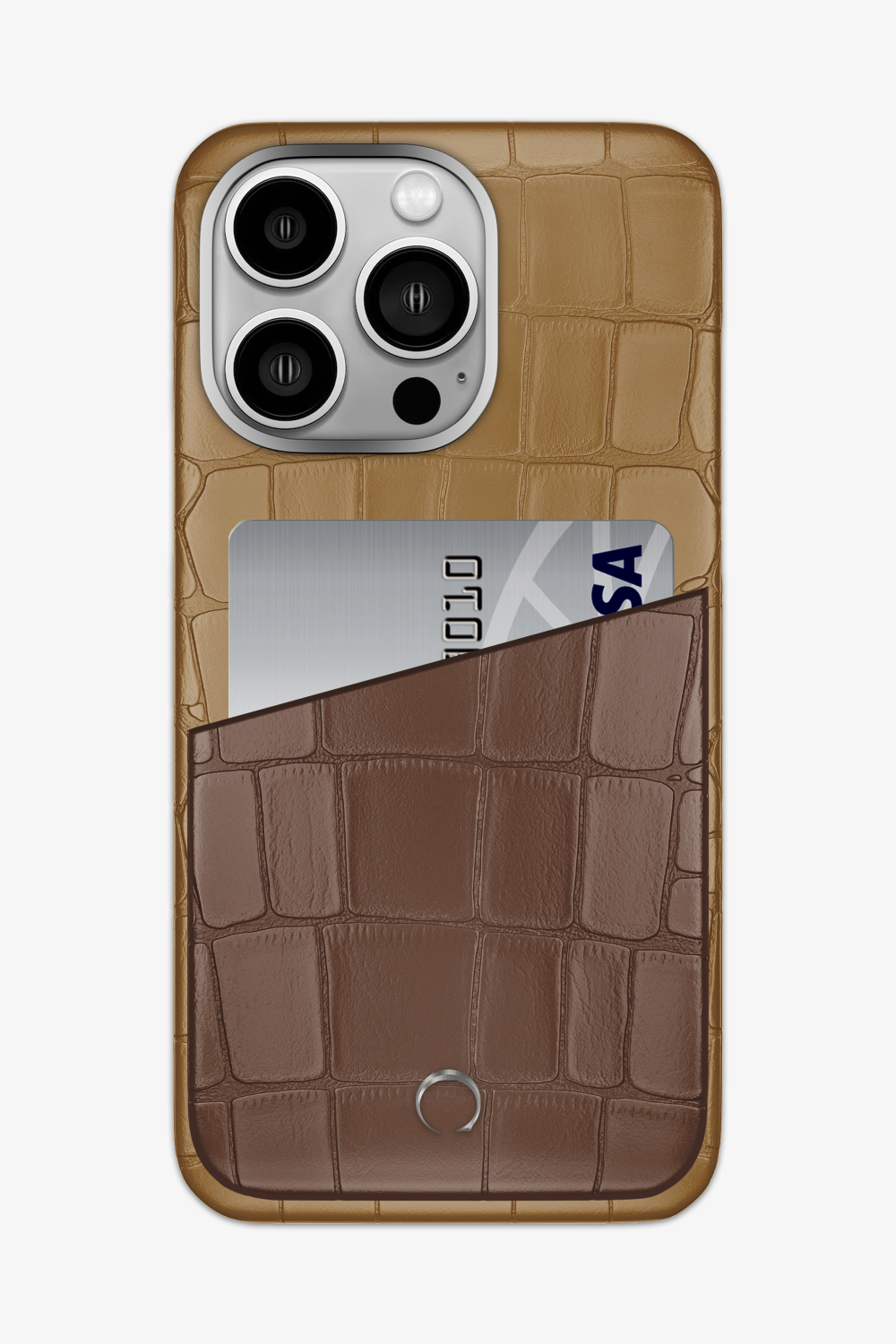 Alligator Pocket Case for iPhone 15 Pro Max - Latte / Cocoa - zollofrance