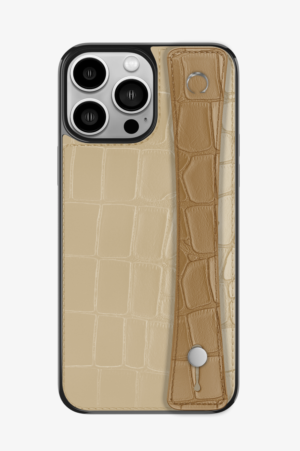 Alligator Sports Strap Case for iPhone 14 Pro Max - Vanilla / Latte - zollofrance