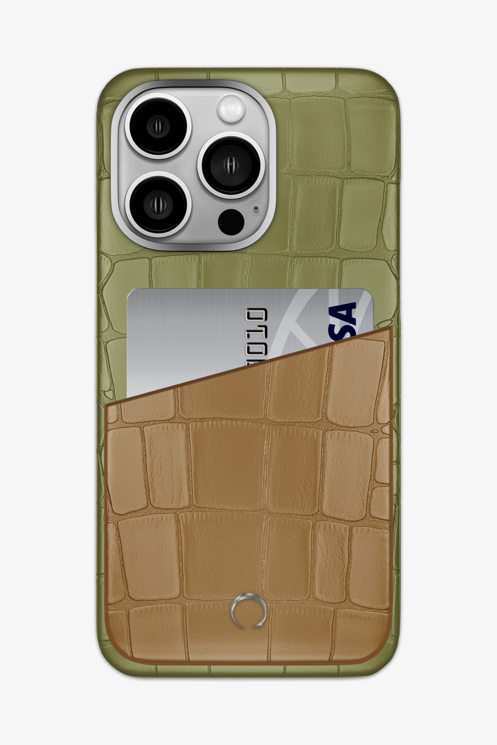 Alligator Pocket Case for iPhone 15 Pro Max - Khaki / Latte - zollofrance