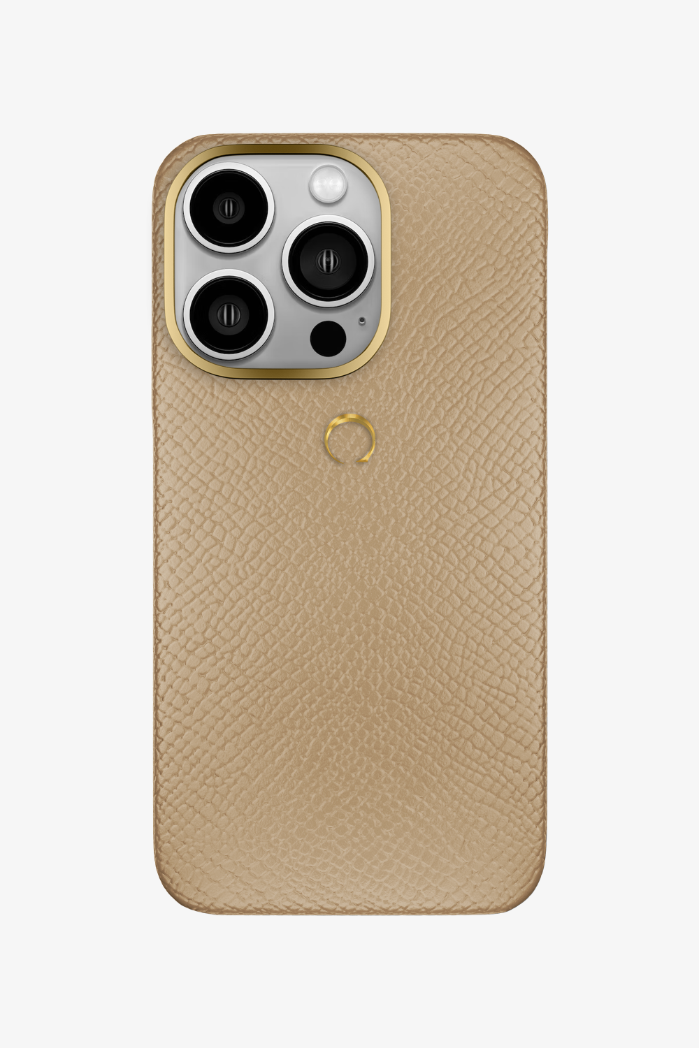 Calfskin Case for iPhone 15 Pro - Gold / Latte - zollofrance