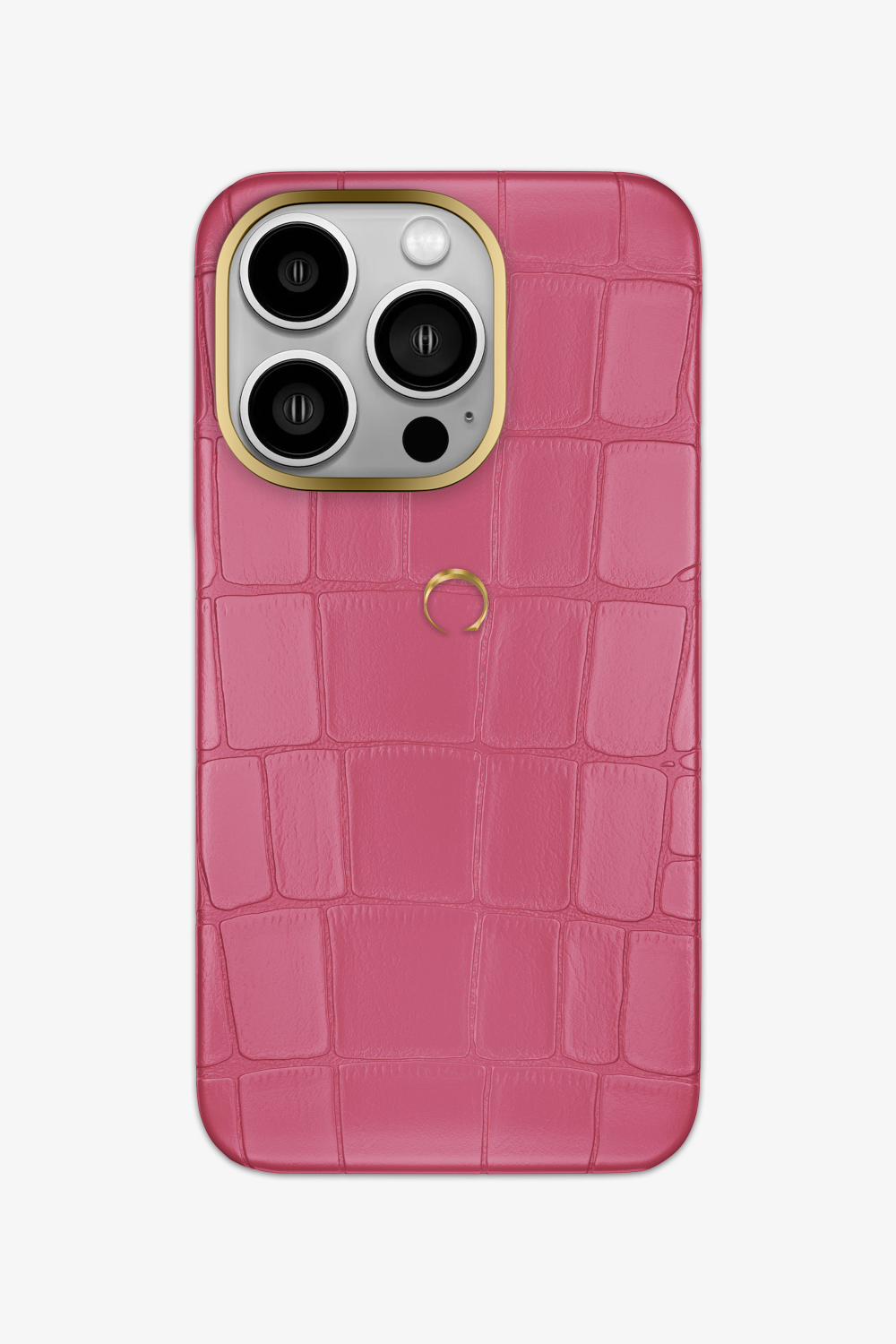 Alligator Case for iPhone 15 Pro - Gold / Pink - zollofrance