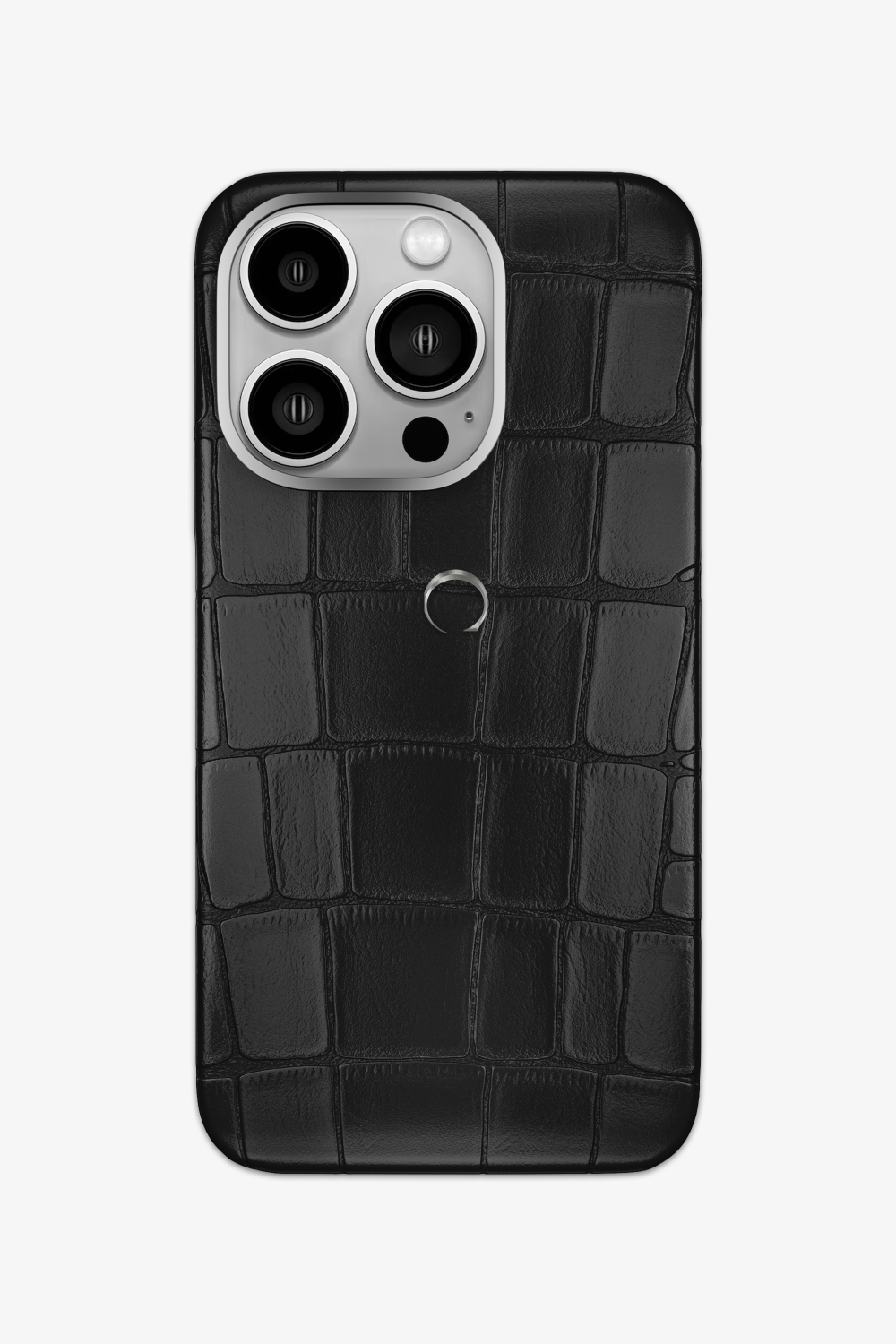 Alligator Case for iPhone 15 Pro - Stainless Steel / Black - zollofrance