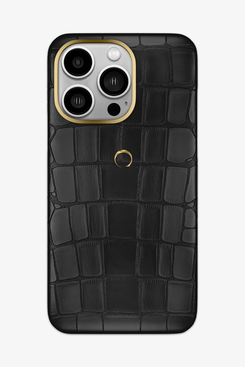 Alligator Case for iPhone 14 Pro Max - Gold / Black - zollofrance