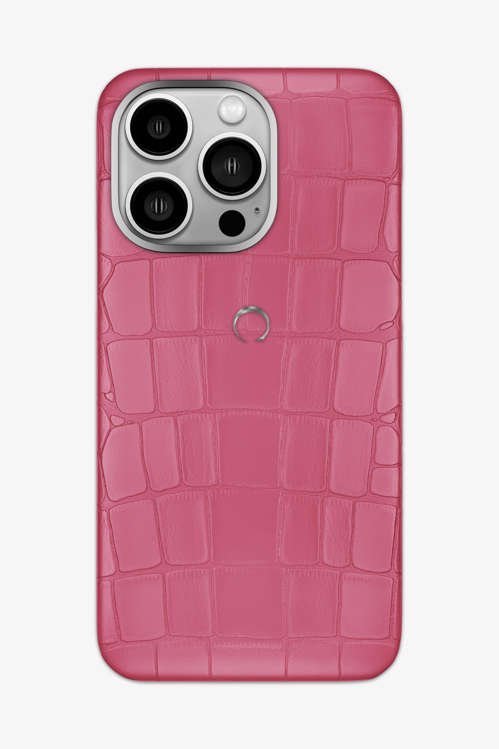 Alligator Case for iPhone 14 Pro Max - Stainless Steel / Pink - zollofrance
