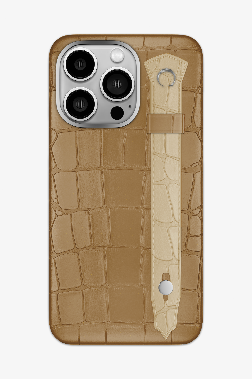 Alligator Strap Case for iPhone 14 Pro Max - Latte / Vanilla - zollofrance